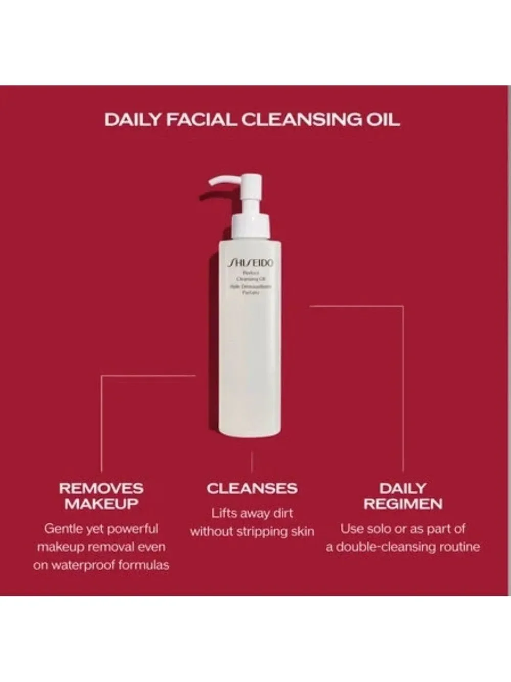 Shiseido Perfect Cleansing Oil w/Grapeseed Oil 180 ml / 6 fl.oz  Brand New
